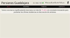 Desktop Screenshot of guadalajarapersianas.com